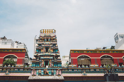 Low angle view of temple against sky