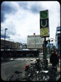 Road against cloudy sky