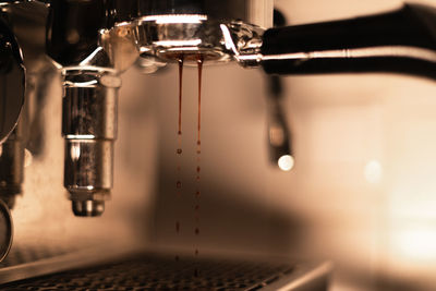 Close-up of coffee machine