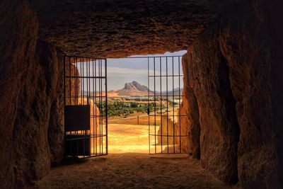 Interior of burial