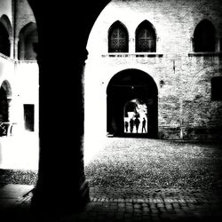 Entrance of historic building