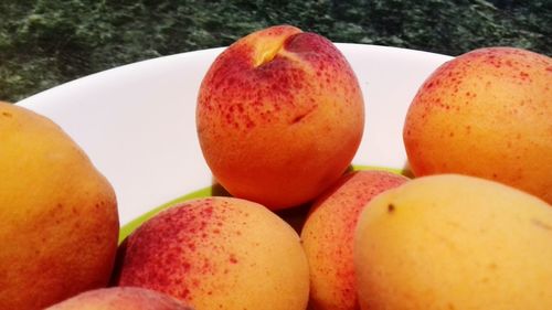 Close-up of apples on table