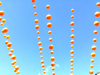 Low angle view of yellow sky