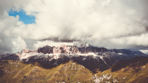 View of mountain range against the sky