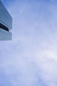 Low angle view of modern building against sky
