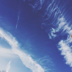Low angle view of cloudy sky