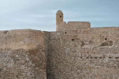 Low angle view of fort