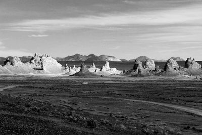 Scenic view of desert against sky