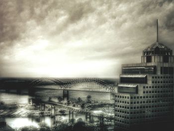 Cloudy sky over city