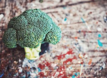 Close-up of broccoli on table