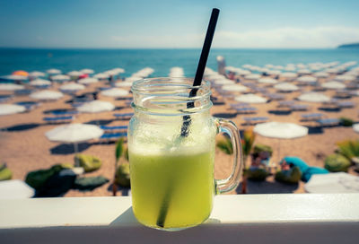 Close-up of drink on table