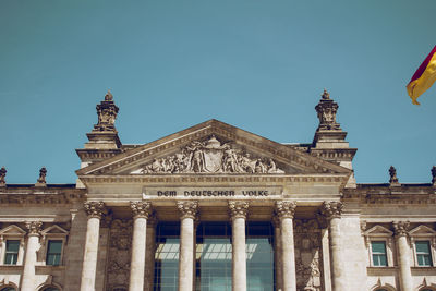 Low angle view of historical building