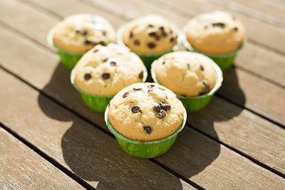 Homemade muffins with natural products. horizontal shot with natural light.