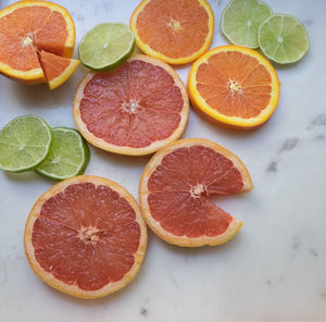 High angle view of fruits