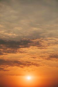 Low angle view of dramatic sky during sunset