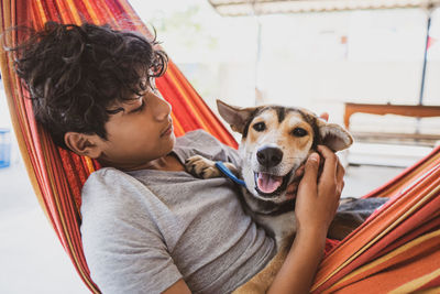 Woman with dog