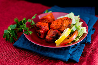 Close-up of food in plate