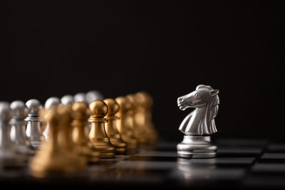 Full frame shot of chess pieces