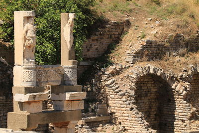 Low angle view of old ruins
