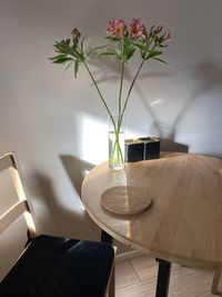 Potted plant on table at home