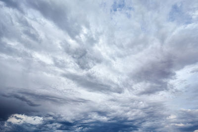 Low angle view of clouds in sky