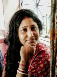 Portrait of beautiful young woman