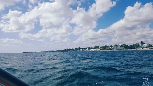 Panoramic view of sea against sky