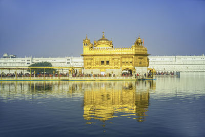 Reflection of building in lake