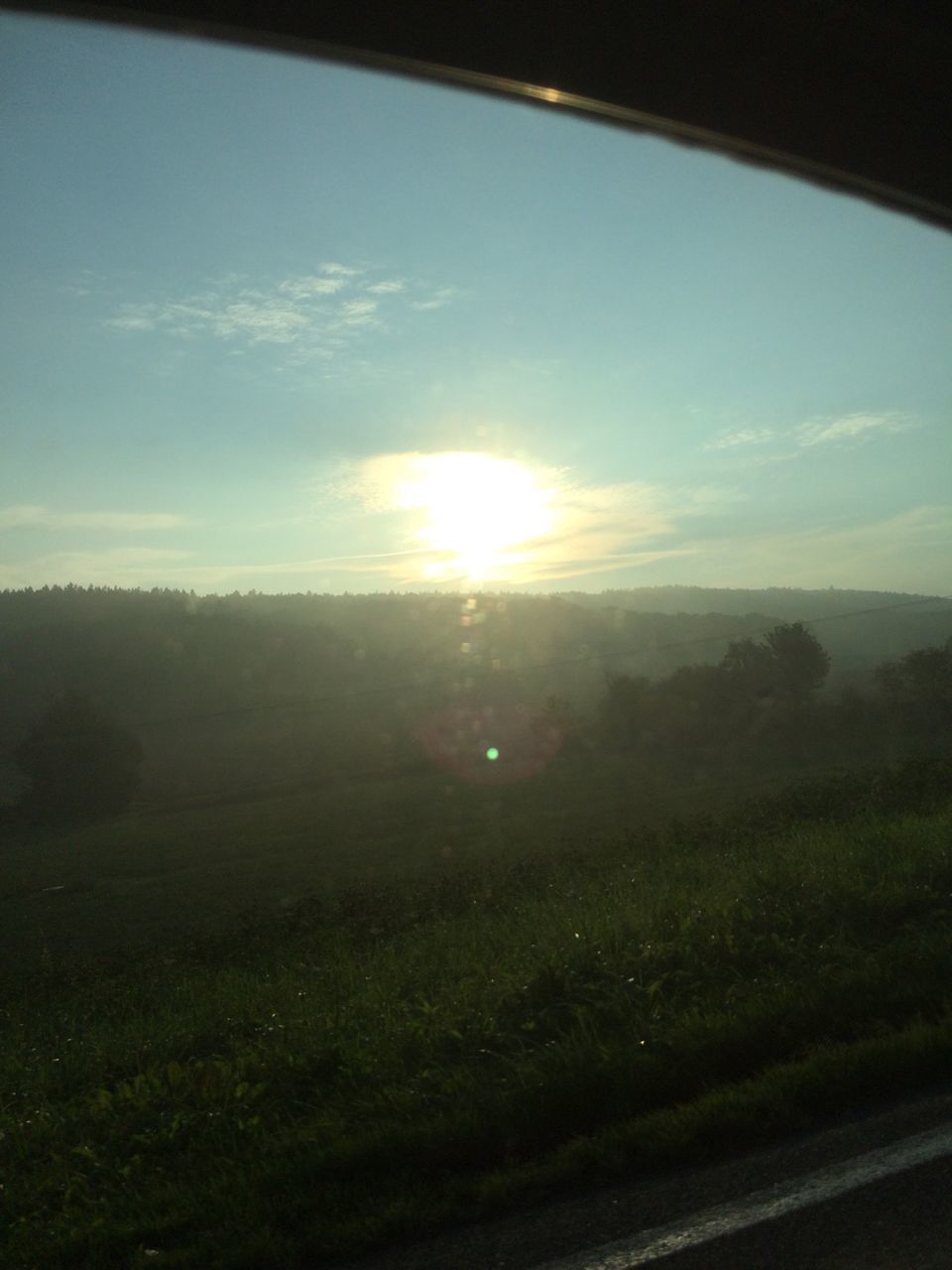 sun, landscape, sky, sunset, tranquil scene, tranquility, scenics, beauty in nature, field, sunlight, sunbeam, nature, cloud - sky, lens flare, horizon over land, idyllic, rural scene, grass, cloud, no people