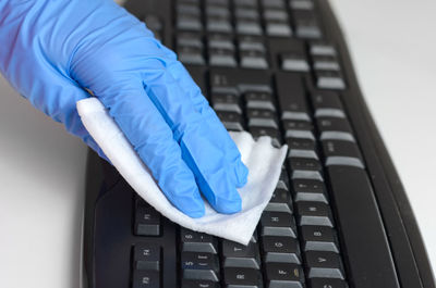 Close-up of computer keyboard