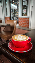 Close-up of coffee on table