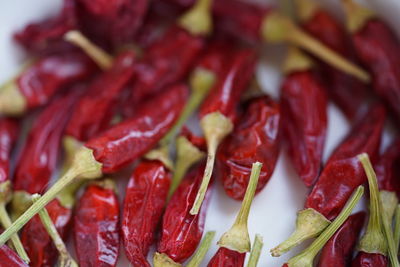 Full frame shot of red chili peppers