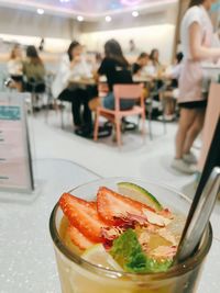 Close-up of food in restaurant