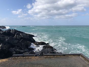 Scenic view of sea against sky