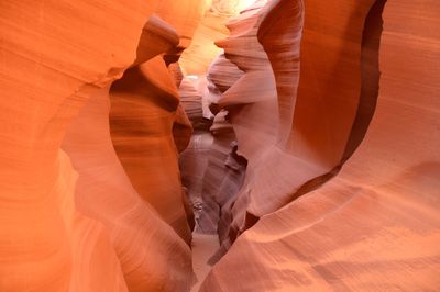 Scenic view of rock formations at antelope canyon