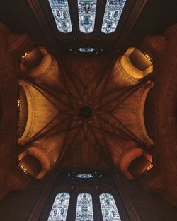 Low angle view of ceiling of building