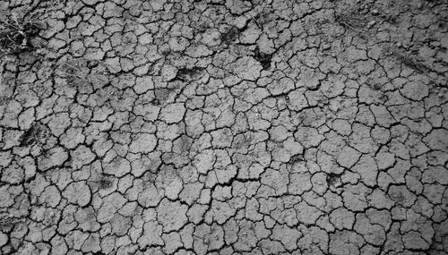 Full frame shot of cracked land