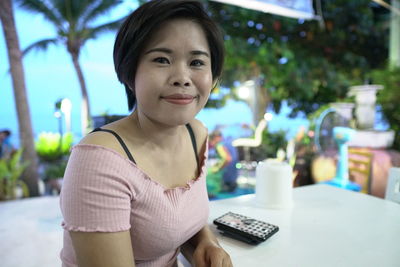 Portrait of a smiling young woman