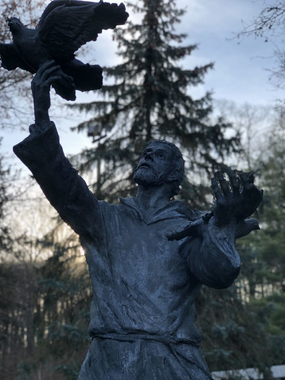 STATUE OF TREES IN SNOW