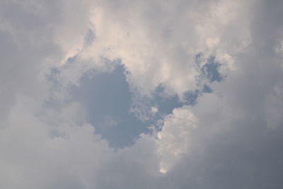 Low angle view of clouds in sky