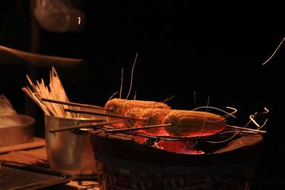 Close-up of preparing food