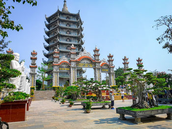 View of temple building against sky