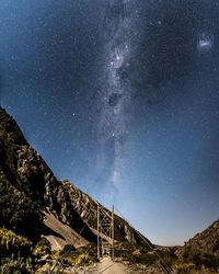 Low angle view of stars in sky