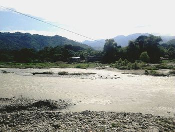 Scenic view of landscape against clear sky