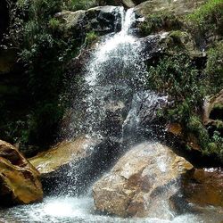 River flowing through rocks