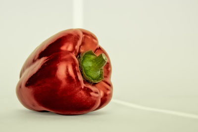 Close-up of apple against white background