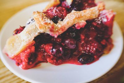 Close-up of dessert in plate