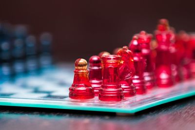 Close-up of chess board