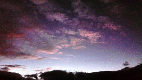 Low angle view of cloudy sky