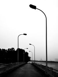 Street light against clear sky